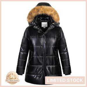 Plus Size Winter Puffer Parka Waterproof Warm Thicken Long Coat Removable Hood